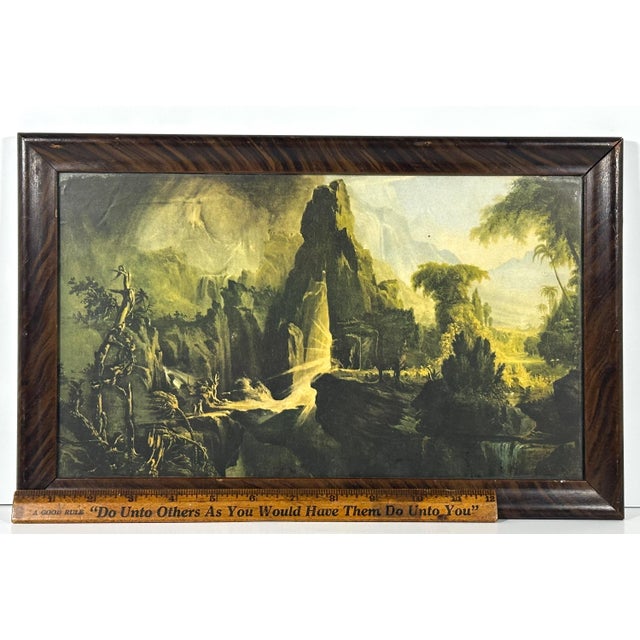 Gray Early 20th Century Thomas Cole 'Expulsion' Lithograph - Framed Vintage Biblical Art For Sale - Image 8 of 8