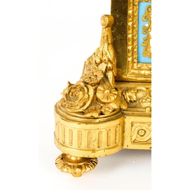 French Gilt Bronze Clock with Portrait Plaque of Molière, 19th Century For Sale - Image 12 of 18