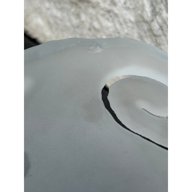 White Rosenthal Germany Studio Line Frosted Glass Yarn Bowl For Sale - Image 8 of 8