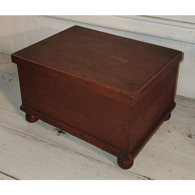 This fine 19thc original old surface mini blanket chest or child' s chest from Lancaster County,Pennsylvania.