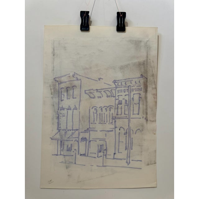 Henry Emil Salloch Original Watercolor on Paper Cicero, Il. 1971. For Sale In Atlanta - Image 6 of 7