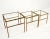 Set of 3 Nesting Glass Top Faux Bamboo Gilt Metal End Side Stacking Tables For Sale - Image 11 of 13