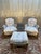 Louis XVI Style Armchairs and Ottoman, Set of 3 For Sale - Image 4 of 11