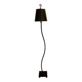 Late 20th Century Post Modern Iron Wavy Squiggle Floor Lamp For Sale