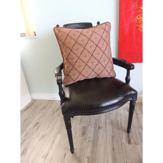 Vintage Brown Woven African Square Decorative Pillows - Set of 2 For Sale In Tampa - Image 6 of 8