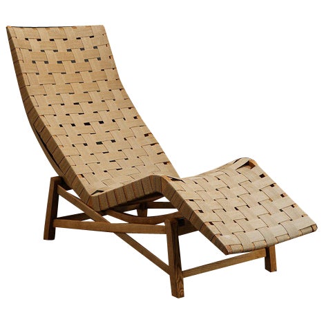 Mid-Century Modern Adjustable Chaise Longue For Sale