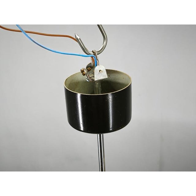 Black Modernist Black Glass Pendant Light from Napako, Czechoslovakia, 1960s For Sale - Image 8 of 16