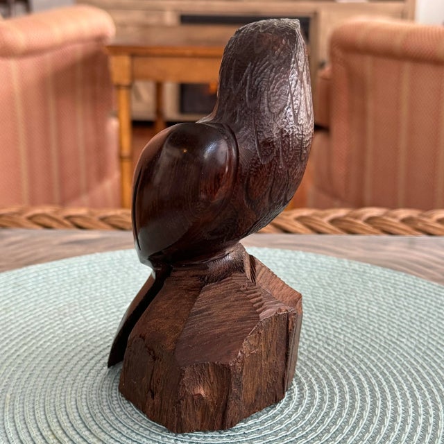 Late 20th Century Hand Carved Eagle / Bird Sculpture For Sale In Chicago - Image 6 of 9