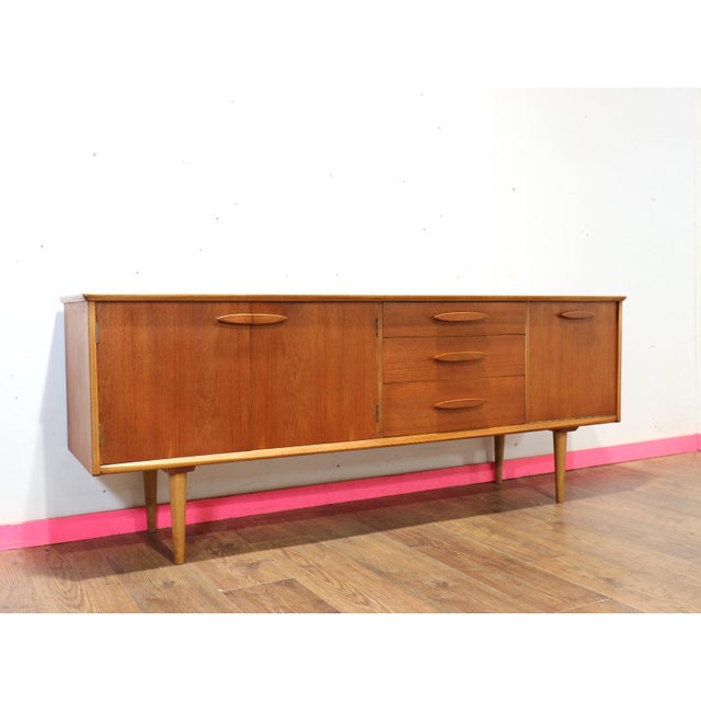 1960s Mid Century Modern Vintage Teak Credenza Sideboard For Sale - Image 13 of 14