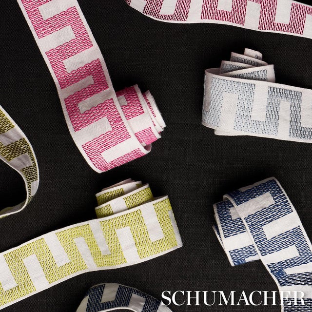 Schumacher SAMPLE - Schumacher Matrix Tape Narrow In Sky For Sale - Image 4 of 4