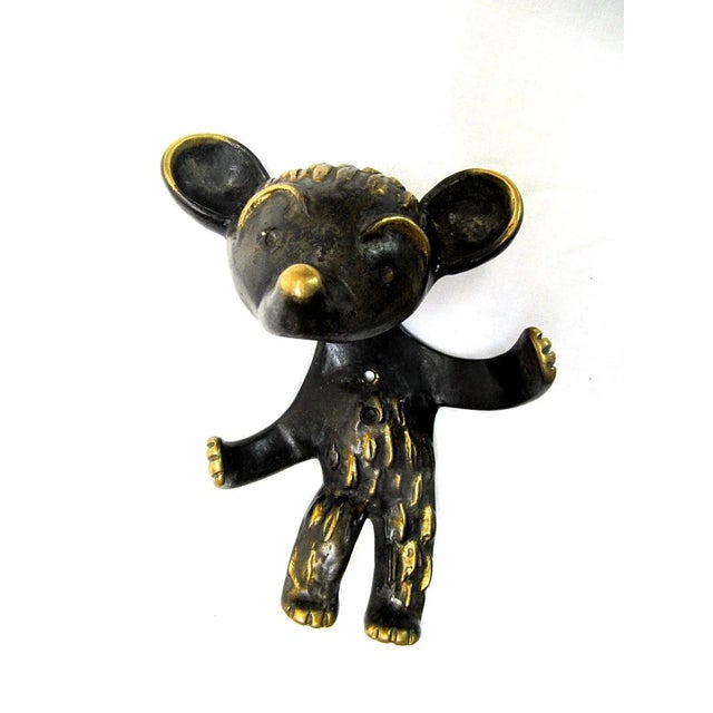Large Brass Bear Hook by Walter Bosse, 1950s For Sale - Image 6 of 6