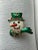 Vintage Enamel Snowman Brooch With Rhinestones and Shamrock Hat For Sale - Image 4 of 5