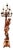 Carved and Gilded Wooden Torch-Style Floor Lamp, 1970 For Sale