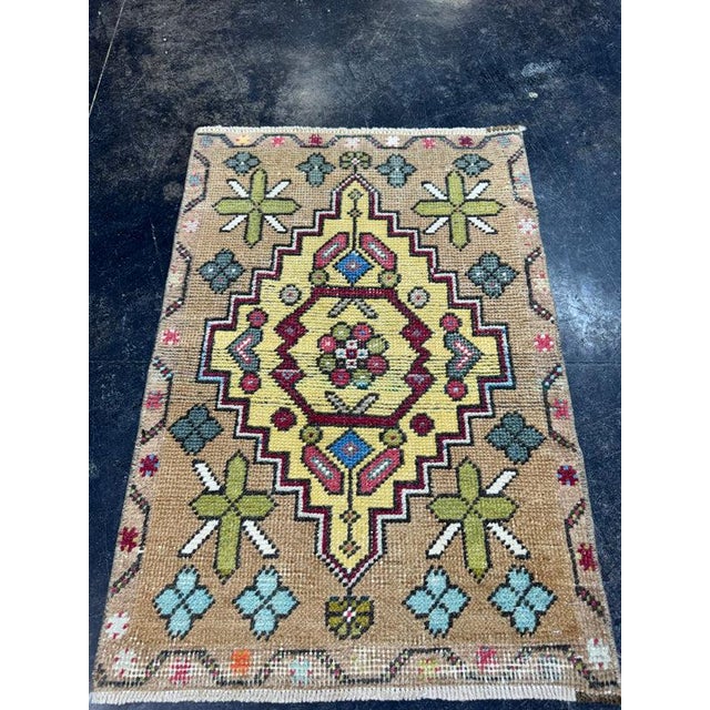 Contemporary Turkish Yastik Rug 1'8" x 2'6" For Sale - Image 3 of 5