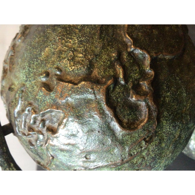 Bronze Abstract Globe For Sale - Image 9 of 10