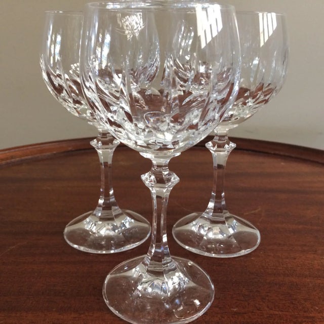 Transparent Cut Crystal Wine Glasses by Schott-Zwiesel "Gardone" - Set of 4 For Sale - Image 8 of 11