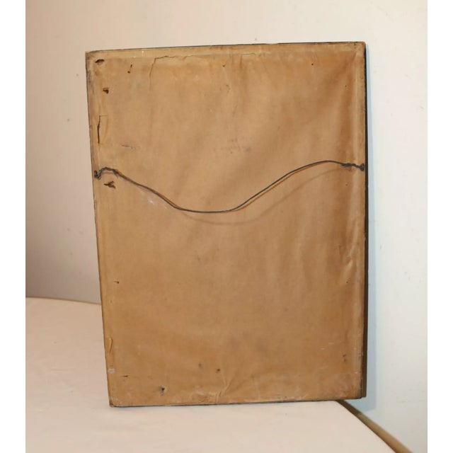 Brown 1930s Original Abstract Mixed Media Bruno Capacci Oil Painting Cross on Board For Sale - Image 8 of 9