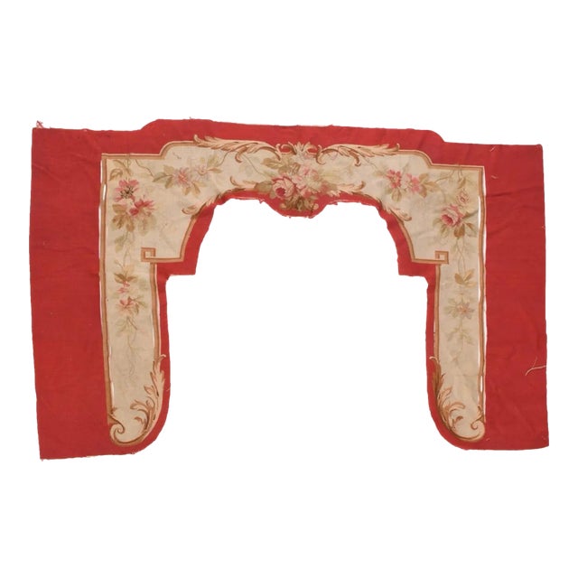 Antique Aubusson Door Hanging 4'4'' x 6'10'' For Sale