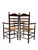 Rustic Rustic Dutch Ladder Back Armchairs in Patinated Beech, 1900s, Set of 2 For Sale - Image 3 of 13