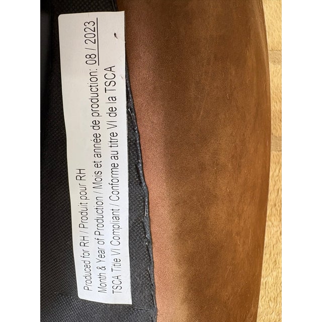 Rh Reyna Leather Swivel Chairs (Set of 2) For Sale - Image 10 of 18