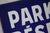 Blue and White Enamel Metal Traffic Sign, 1950s For Sale - Image 10 of 17