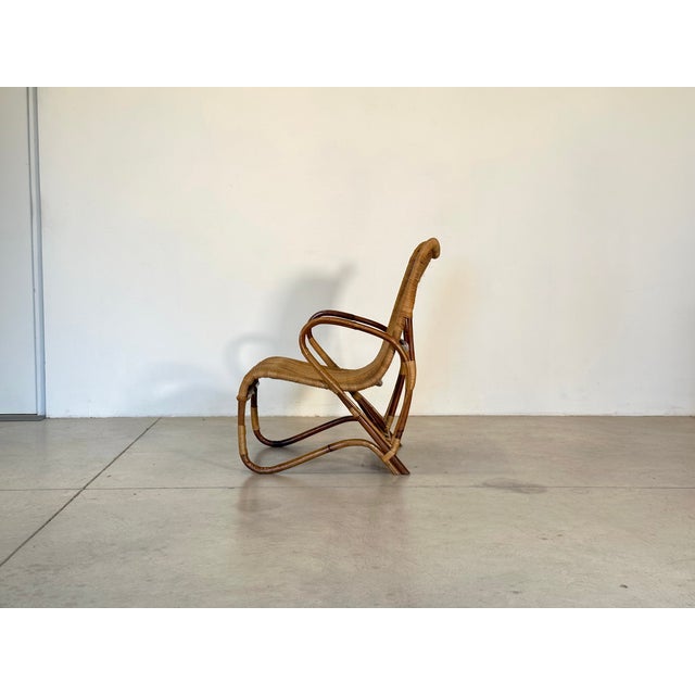 Vintage Wicker and Bamboo Lounge Set, 1960s, Set of 3 For Sale - Image 10 of 18