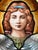 Late 19th Century 19th Century Stained Glass Window With Painted Angel Portrait in Original Frame For Sale - Image 5 of 17
