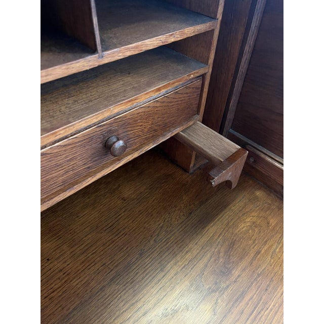 Antique Oak Director's Roll-Top Desk For Sale - Image 14 of 18