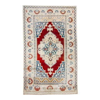 1930s Vintage Oushak Medallion Hand-Knotted Rug - 6’11” X 11’4” For Sale