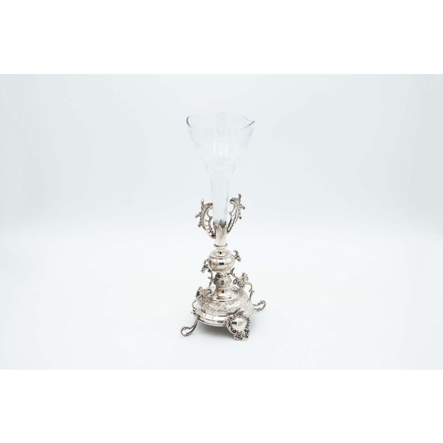 Cut Glass Flower Vase For Sale - Image 5 of 5