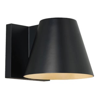 Visual Comfort Modern Bowman 6 Outdoor Wall LED Black For Sale