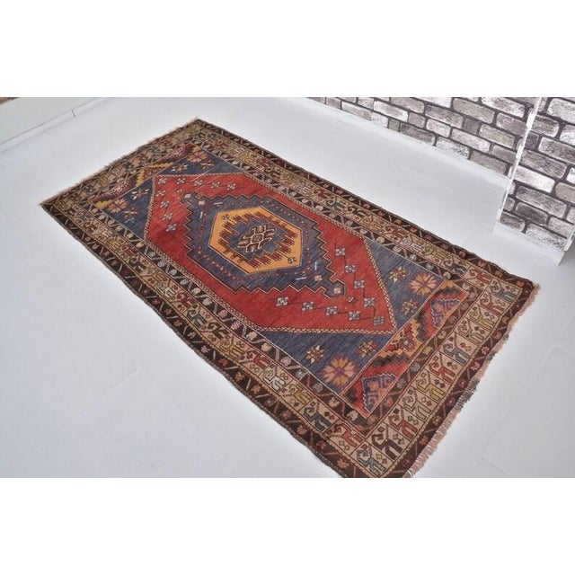 Tribal Handknotted Tribal Wool Rug For Sale - Image 3 of 10