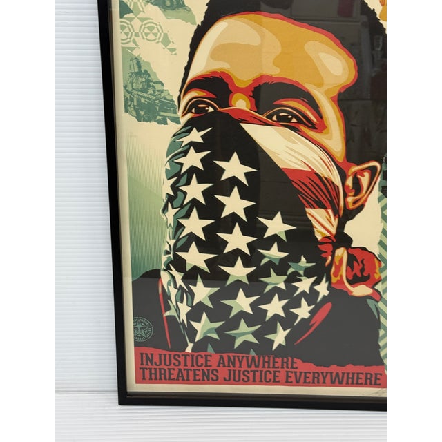 2020s Shepard Fairey “Injustice Anywhere Threatens Justice Everywhere” Signed Lithograph For Sale - Image 5 of 12