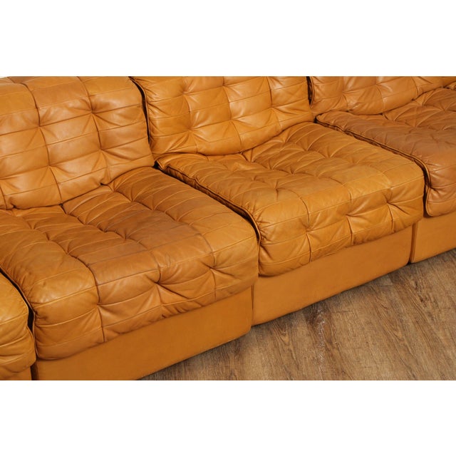 Turner DeSede Six-Piece Patchwork Leather Sectional Sofa For Sale - Image 4 of 12