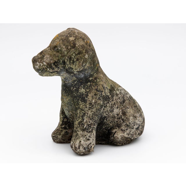 This endearing English 1960s small concrete garden ornament takes the form of an adorable puppy or dog, exuding timeless...