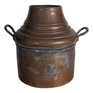 Antique 19th Century Copper Milk Can For Sale