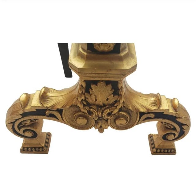 1908 Signed Wm. H. Jackson Gilt Bronze Ornate Andirons , a Pair For Sale In Washington DC - Image 6 of 11