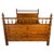 Antique French Stained Pine and Faux Bamboo Bed. The substantial headboard and footboard are constructed with horizontal...