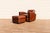 Wonderful vintage Art Deco Revival club chair with matching ottoman, circa 1980s. Upholstered in beautifully aged brown...