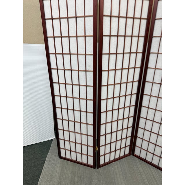Japanese Shoji Style Room Divider For Sale - Image 10 of 12