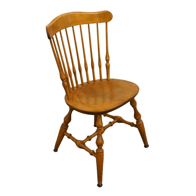 Late 20th Century Vintage Nichols & Stone Solid Maple Spindle Back