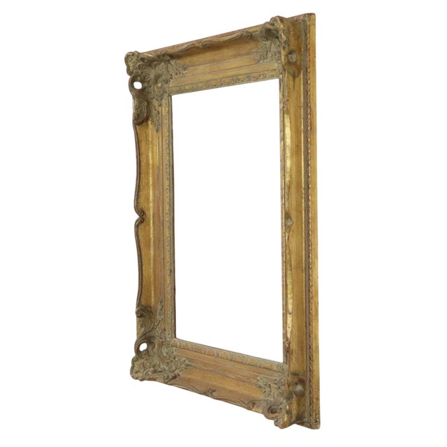 Gold Antique Gold Leaf Frame in Pine, 1890s For Sale - Image 8 of 18