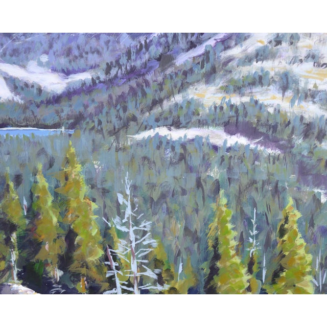 Blue Mountain Lake - Plein Aire Landscape Acrylic on Board For Sale - Image 8 of 10