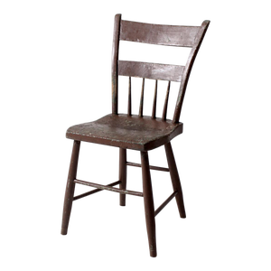Antique Primitive Plank Seat Chair