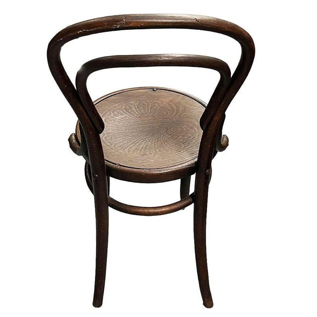 Vienna Secession Bent Oak Chair W/ Shell Seat No. 14 by Thonet For Sale - Image 4 of 7