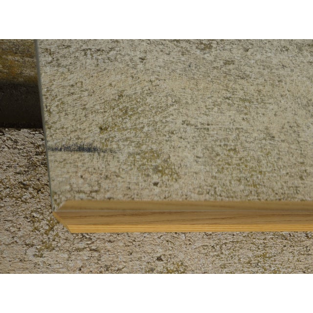 Wood Scandinavian Mirror in Light Oak, 1970s For Sale - Image 7 of 15
