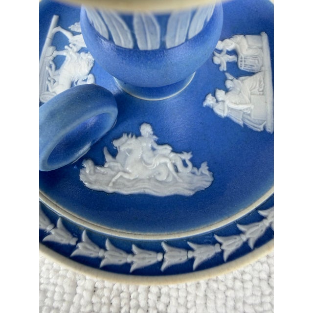 Antique (18th - 19th Cent.) Wedgwood Neoclassical Jasperware Chamberstick For Sale - Image 13 of 13