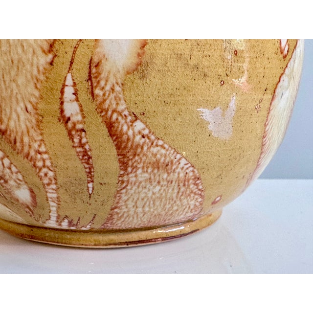 Ceramic Studio Ceramic Lidded Box with Shino-Inspired Flowing Glaze in Honey, Cream and Iron Red, Germany, 1970s For Sale - Image 7 of 16