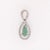 Modern 1ct Green Tourmaline Pendant with Earth Mined Diamonds in Solid 14K Gold Pear 11x5 For Sale - Image 3 of 10