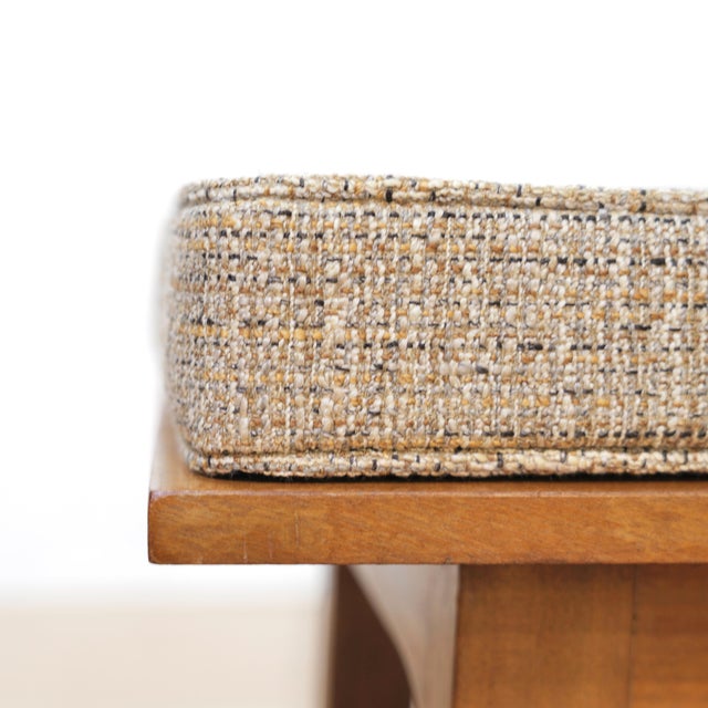 Brown Mid Century Entryway Gossip Bench For Sale - Image 8 of 8